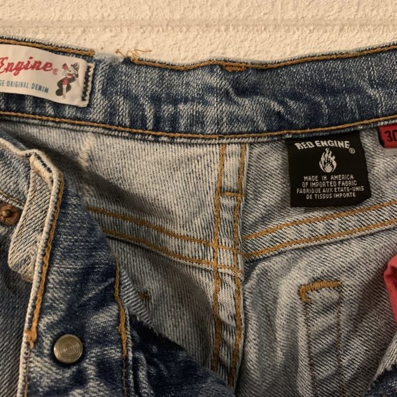Womens Red Engine vintage distressed jeans size 30 - Picture 2 of 9